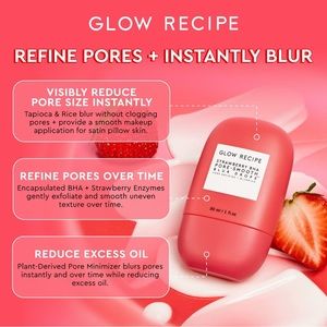 Glow recipe strawberry BHA pore smoothing blur drops